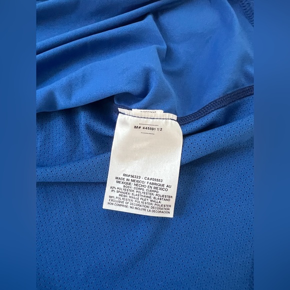 Nike Pro Combat Shirt Blue Compression Performance Swoosh Dri-fit Mens Size L - Picture 4 of 7